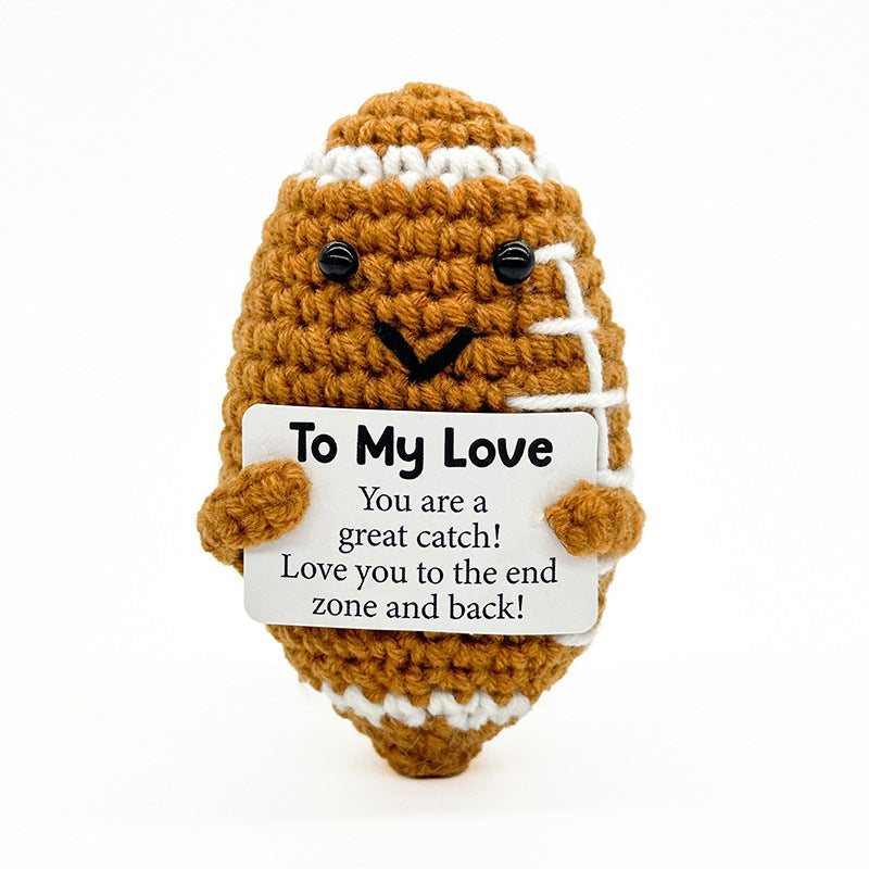 Handmade Knitted Doll Penguin Potato Turtle Dinosaur Donut Cartoon