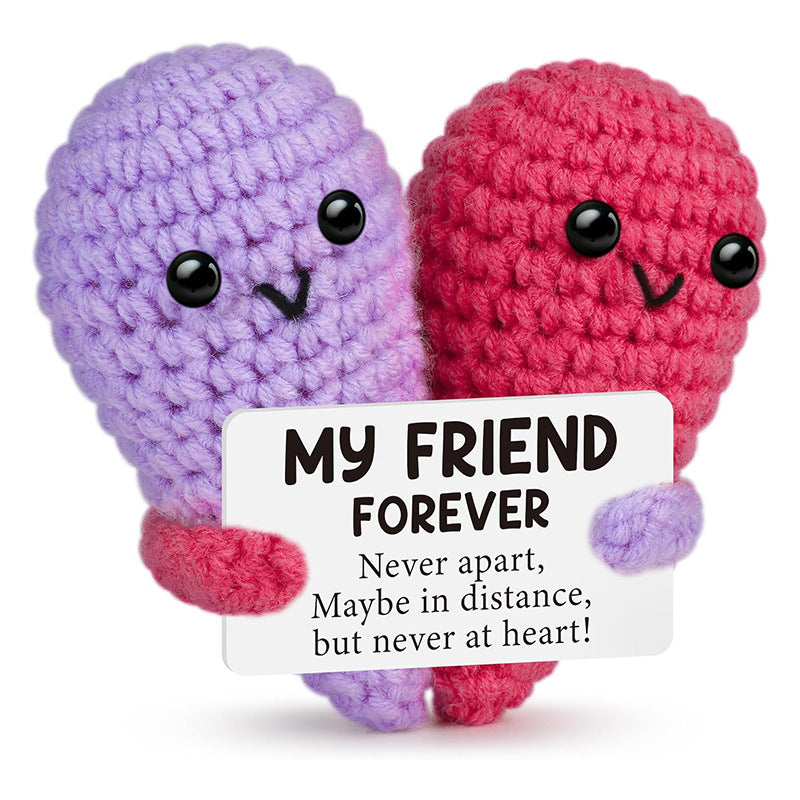 Handmade Knitted Doll Penguin Potato Turtle Dinosaur Donut Cartoon