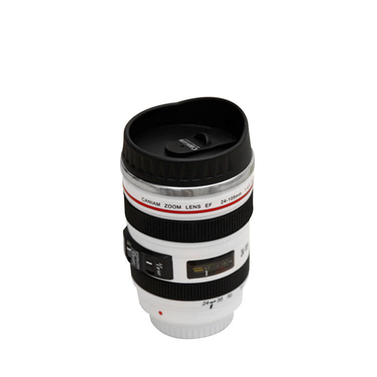 DSLR lens cup stainless steel water cup office coffee cup