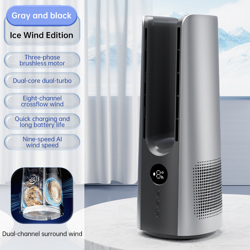 Portable Tower Fan – 6 Speeds, Mist Bladeless, for Bedroom/Living Room/Office