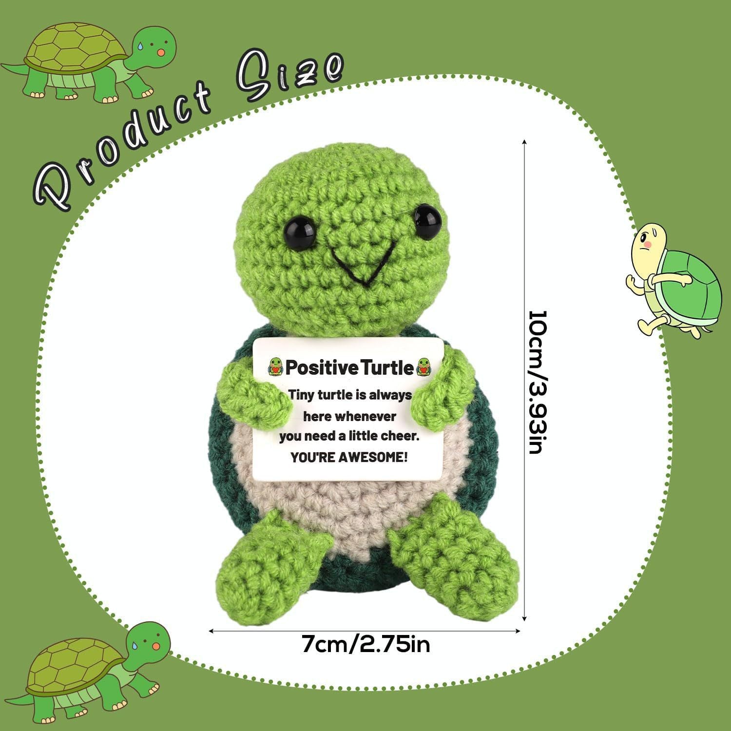 Cute Positive Emotional Penguin Doll Beer Cup Handmade Knitted Turtle