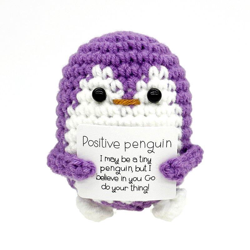 Handmade Knitted Doll Penguin Potato Turtle Dinosaur Donut Cartoon