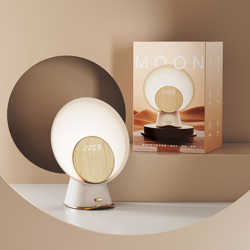 Moon Light Wireless Charging   bluetooth speaker wireless charger smart night lamp with alarm clock