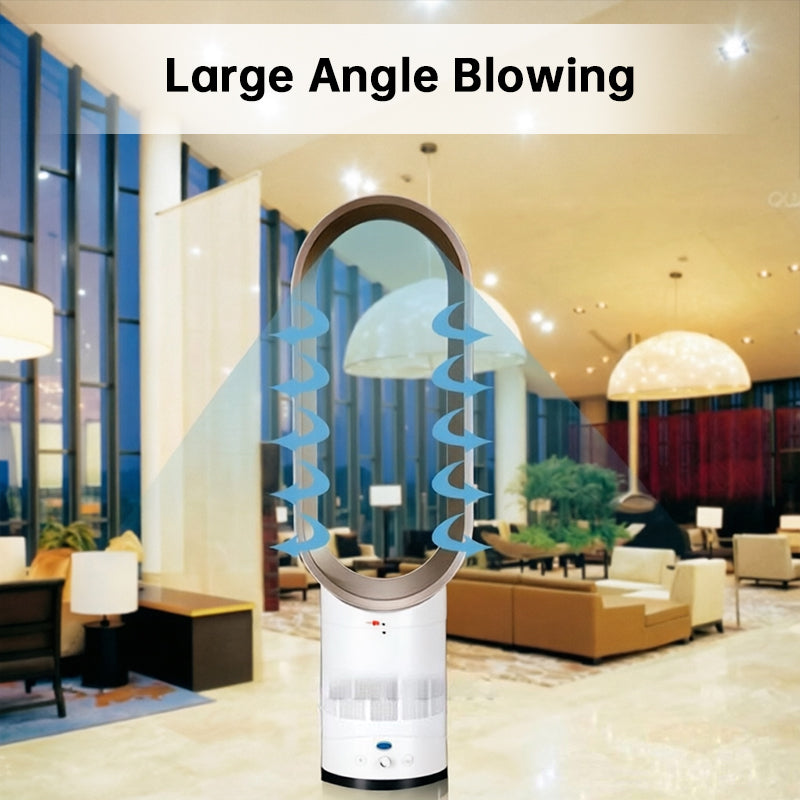 New 16" Bladeless Tower Fan with Remote, Quiet Floor Fan for Home
