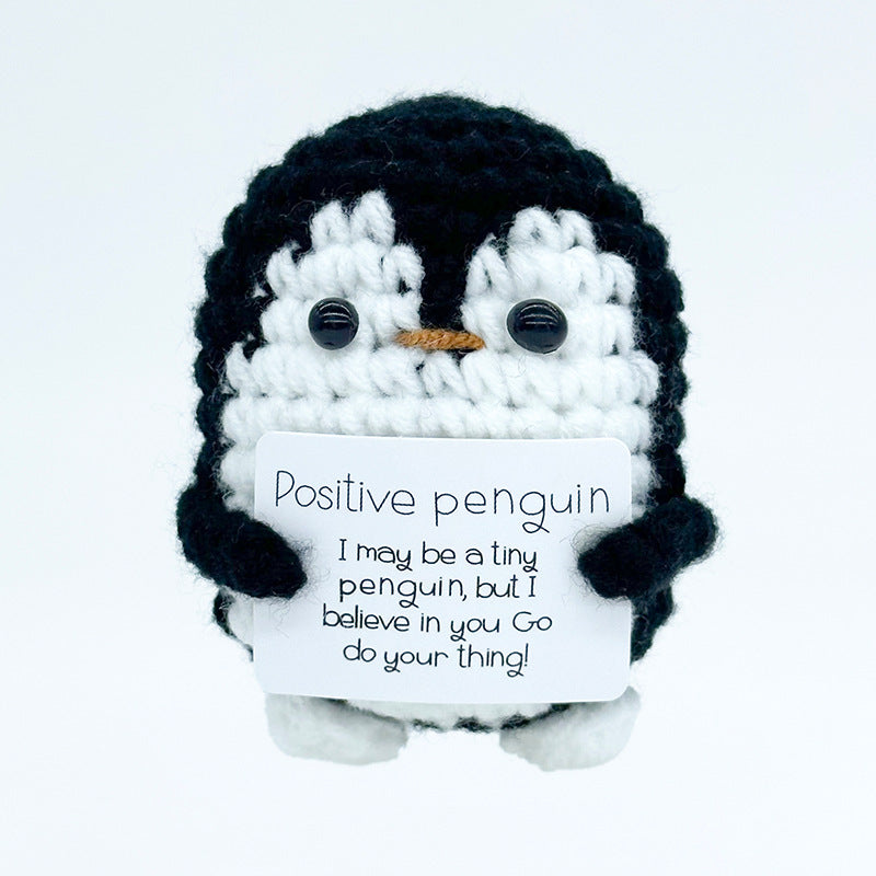 Handmade Knitted Doll Penguin Potato Turtle Dinosaur Donut Cartoon