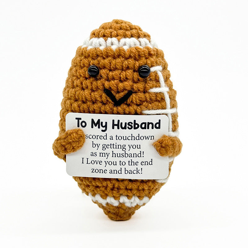 Handmade Knitted Doll Penguin Potato Turtle Dinosaur Donut Cartoon