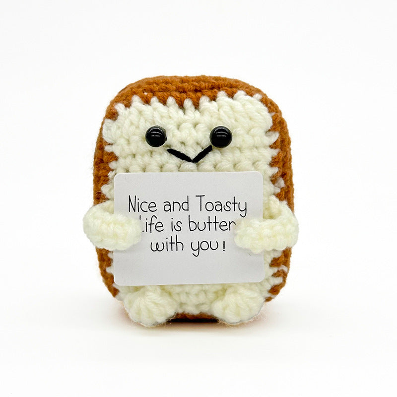 Handmade Knitted Doll Penguin Potato Turtle Dinosaur Donut Cartoon