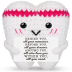 Cute Positive Emotional Penguin Doll Beer Cup Handmade Knitted Turtle