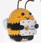 Cute Positive Emotional Penguin Doll Beer Cup Handmade Knitted Turtle