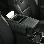 Car Armrest Pad Multi-functional Cup Holder Car Tissue Box Automotive Interior Leather Armrest Riser Pad