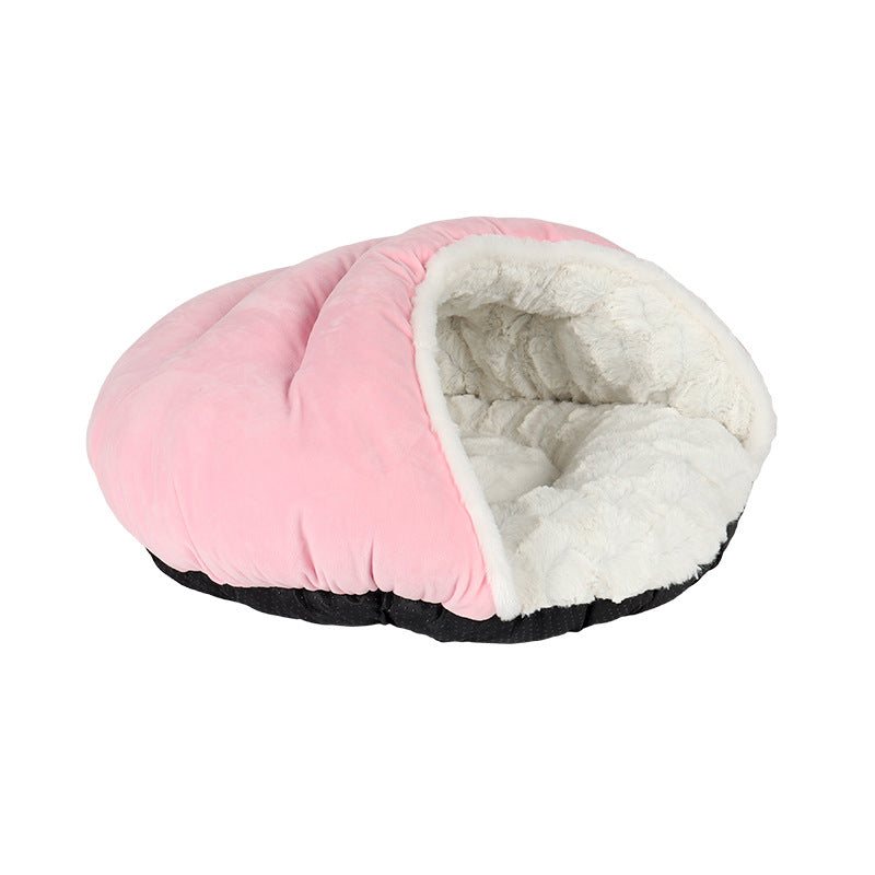 PSM winter warm plush dog kennel closed yurt slippers cat sleeping bag cat kennel pet pad