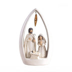 Collectibles Sculpture Nordic Modern Home Crafts Christmas Decoration Holy Family Statue Ornament Jesus Birth Resin Sculpture
