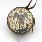 Religious Rosary Storage Pouch Iron Artwork Durable Zippered Bag for Prayer Beads Gifts Church Accessories