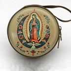 Religious Rosary Storage Pouch Iron Artwork Durable Zippered Bag for Prayer Beads Gifts Church Accessories