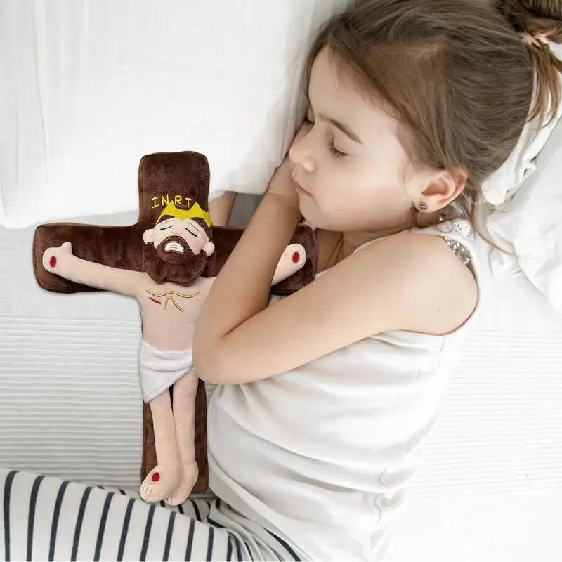 Stuffed Jesus Plush Doll Soft Stuffed Jesus Plush Toy Good Elasticity Throw Pillow Decoration For Couch Living Room Kids Room