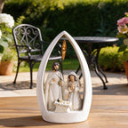 Collectibles Sculpture Nordic Modern Home Crafts Christmas Decoration Holy Family Statue Ornament Jesus Birth Resin Sculpture