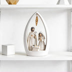 Collectibles Sculpture Nordic Modern Home Crafts Christmas Decoration Holy Family Statue Ornament Jesus Birth Resin Sculpture